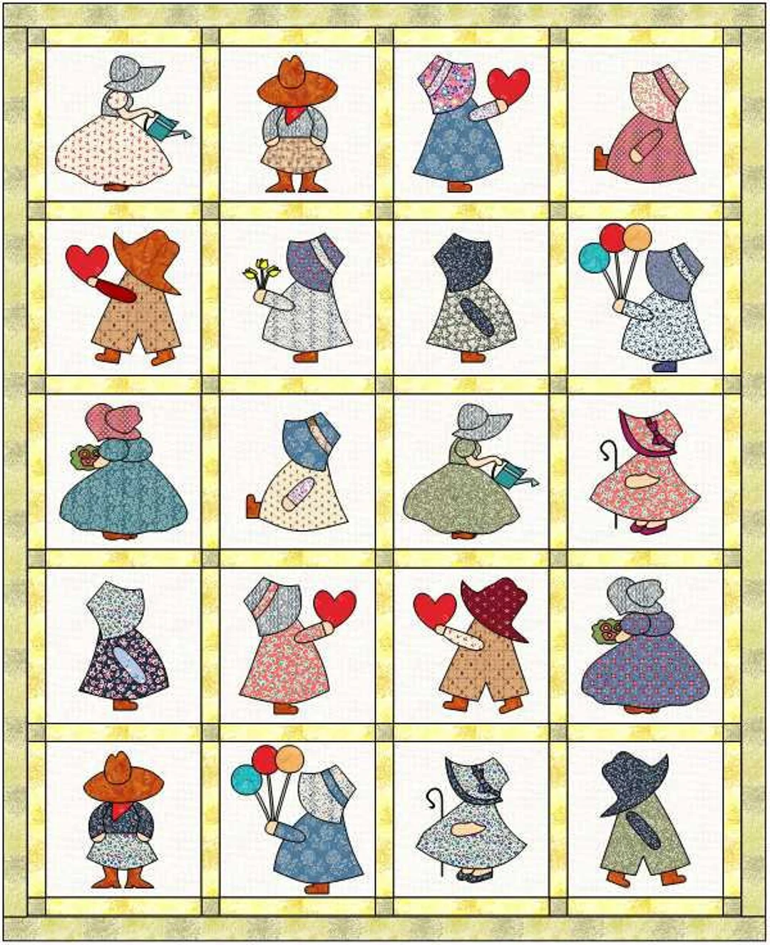 Sunbonnet Sue And Overall Sam Quilt