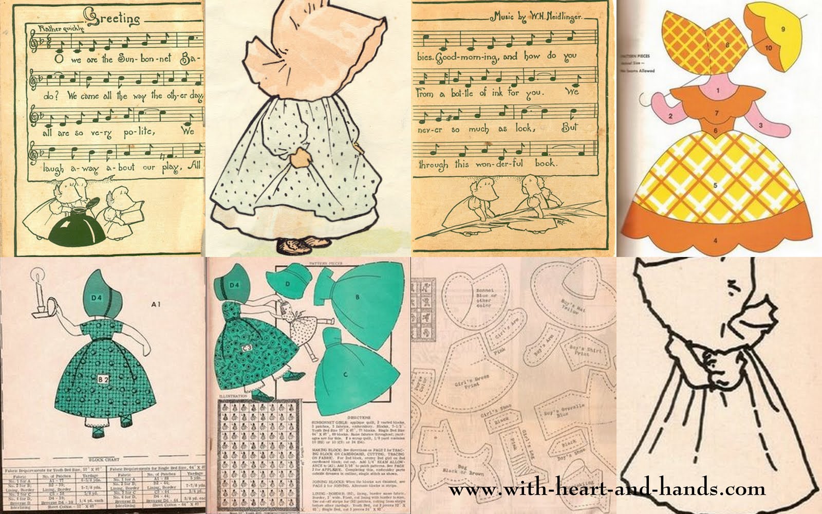free printable sunbonnet sue quilt patterns