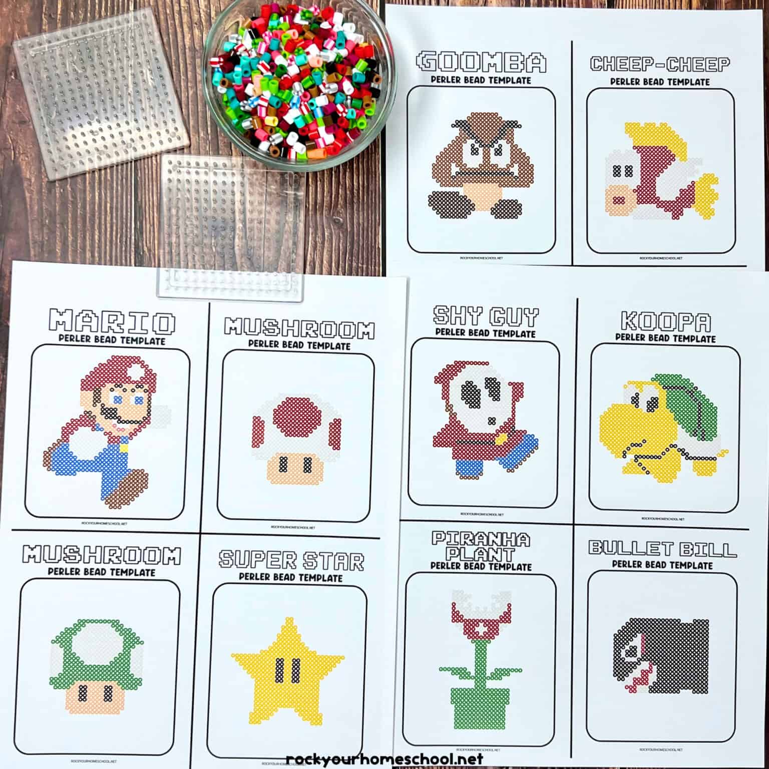 Super Mario Perler Beads