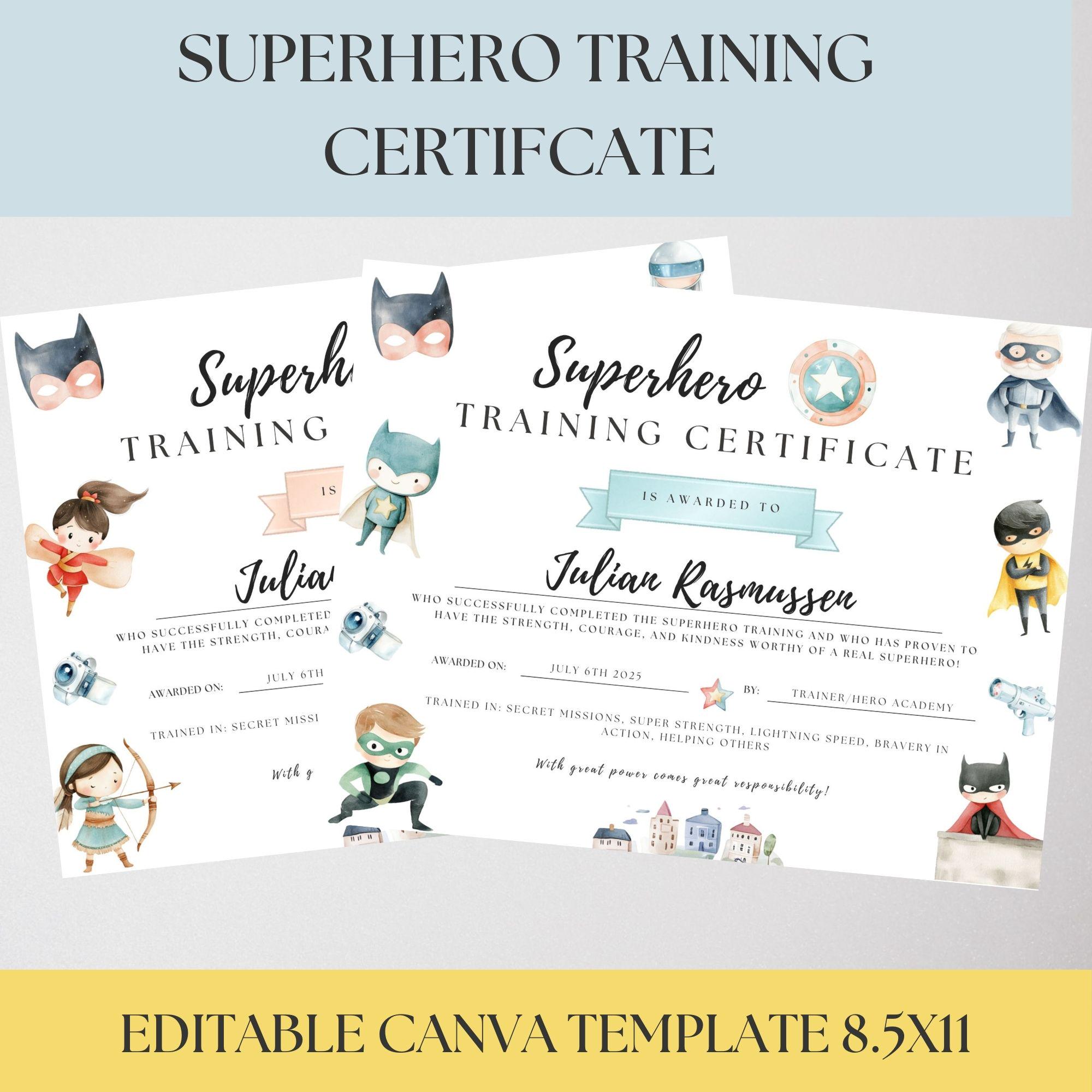 free printable superhero awards