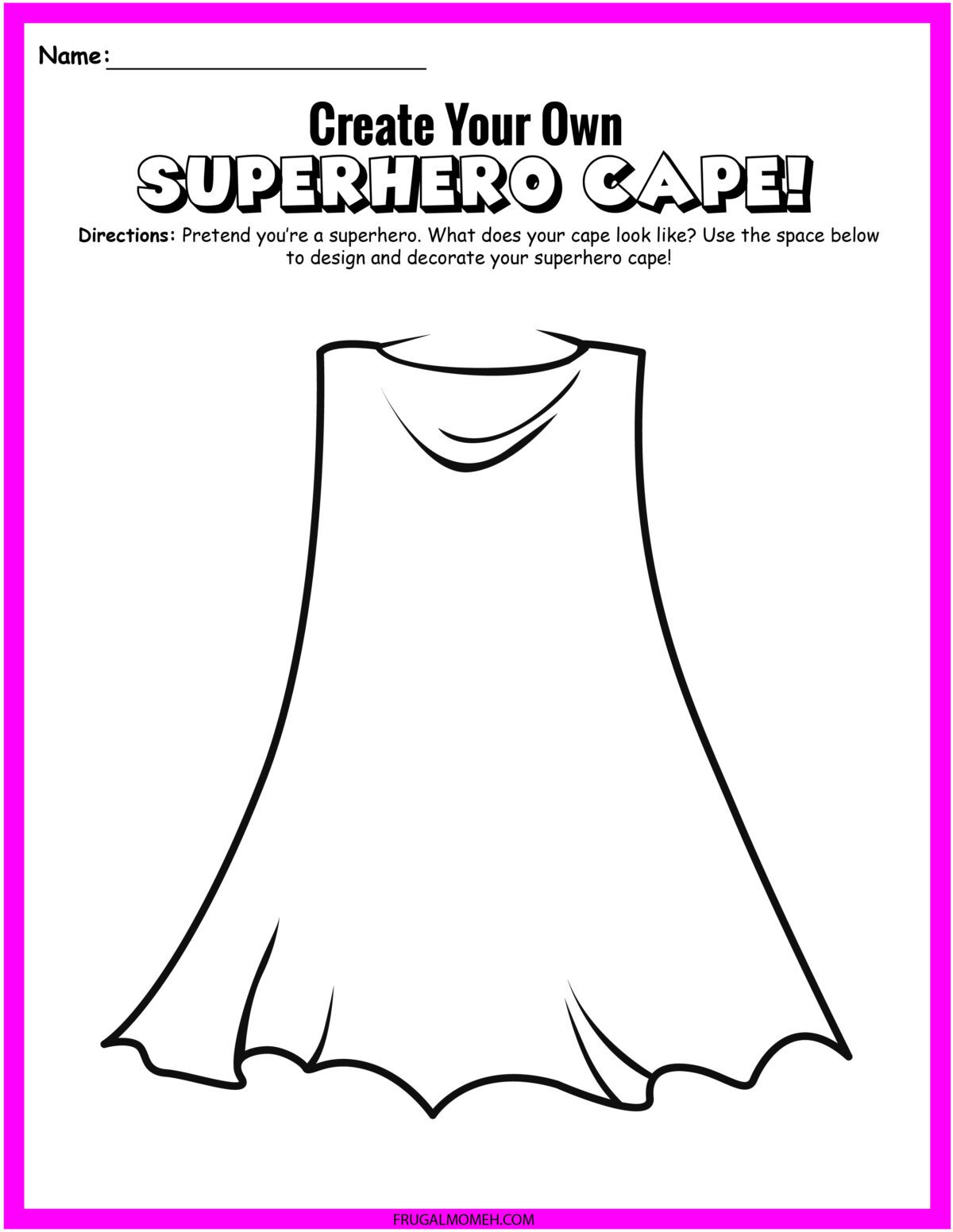 Superhero Worksheets Activity Sheets