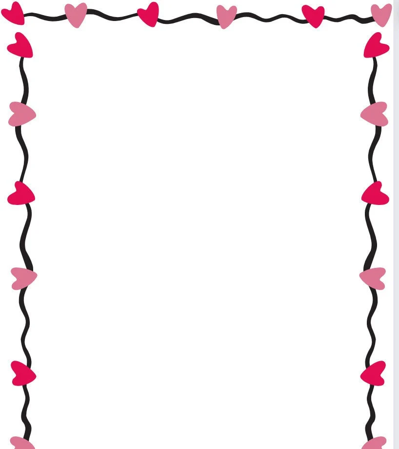 Sweet Heart Border Blank Printable