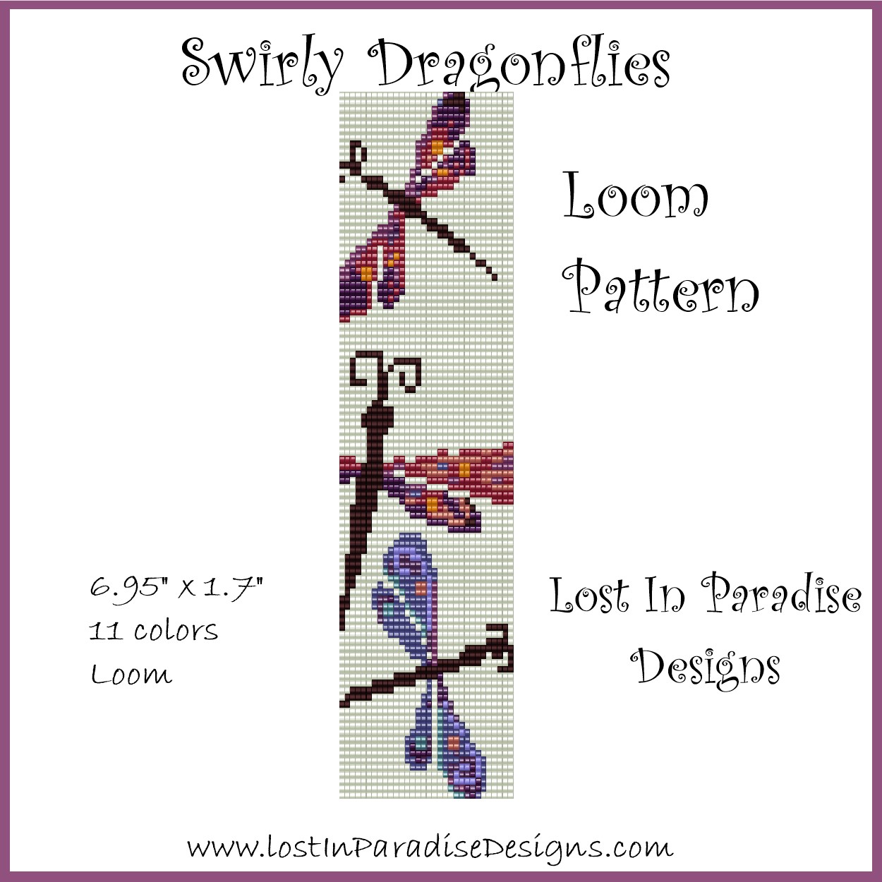 Swirly Dragonflies Loom Pattern