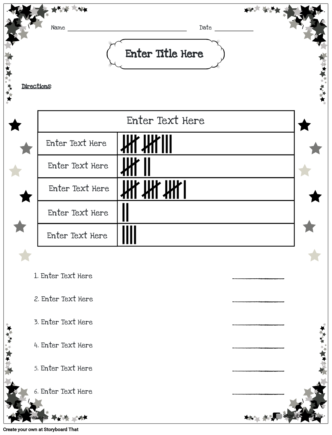 Tally Chart Worksheets