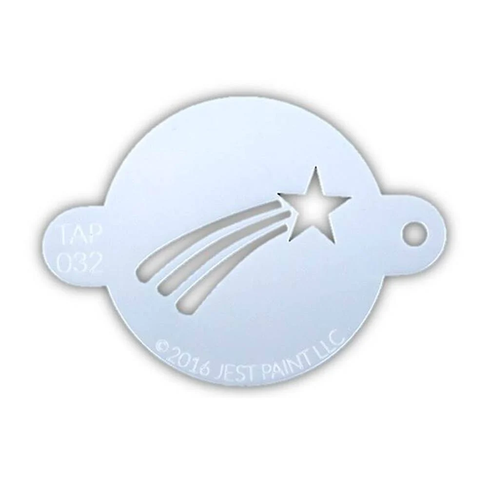 Tap Face Painting Stencil Shooting Star 032 Tap Face Painting Stencil Shooting Star 032