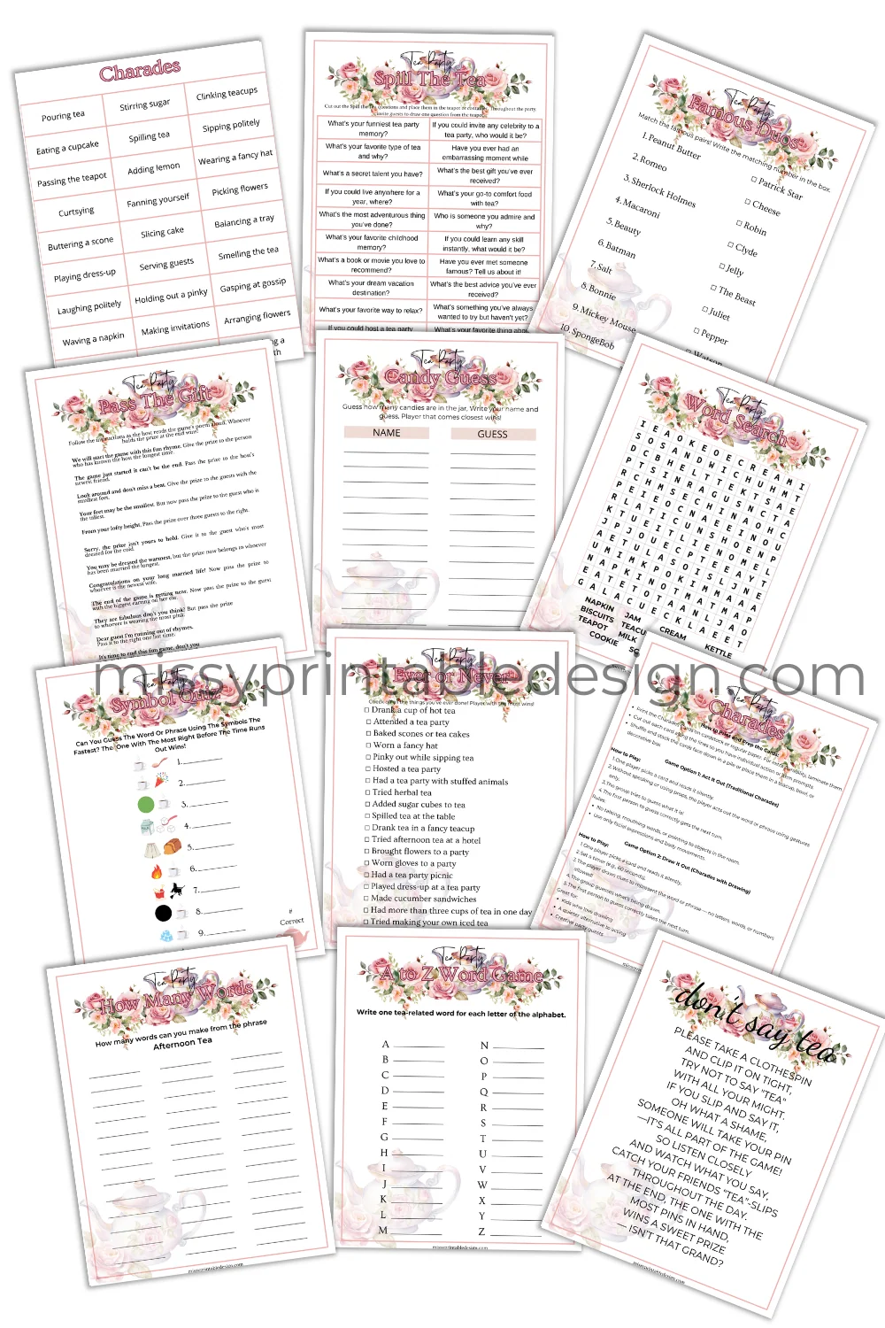 Tea Party Games For Adults