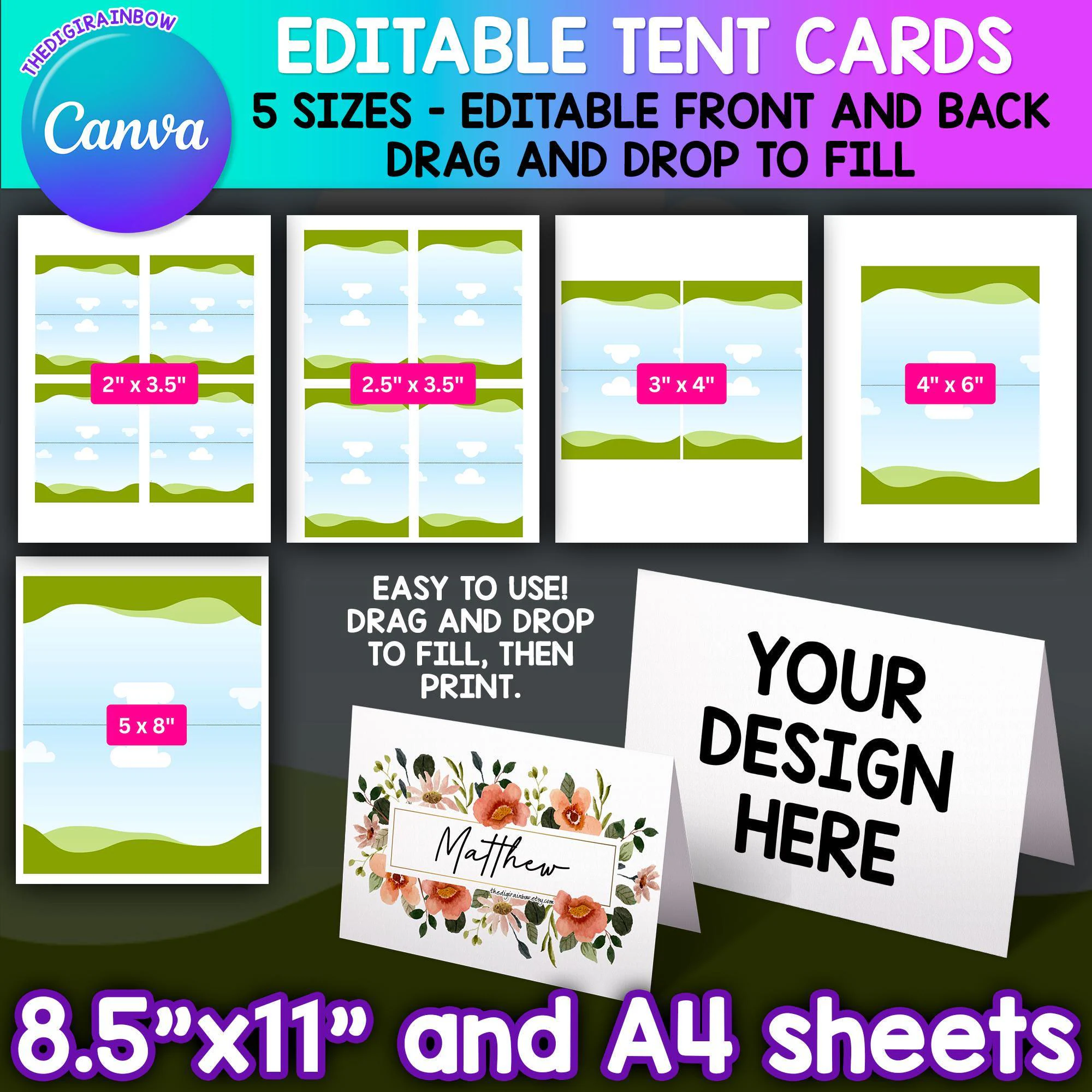 downloadable free printable tent cards templates