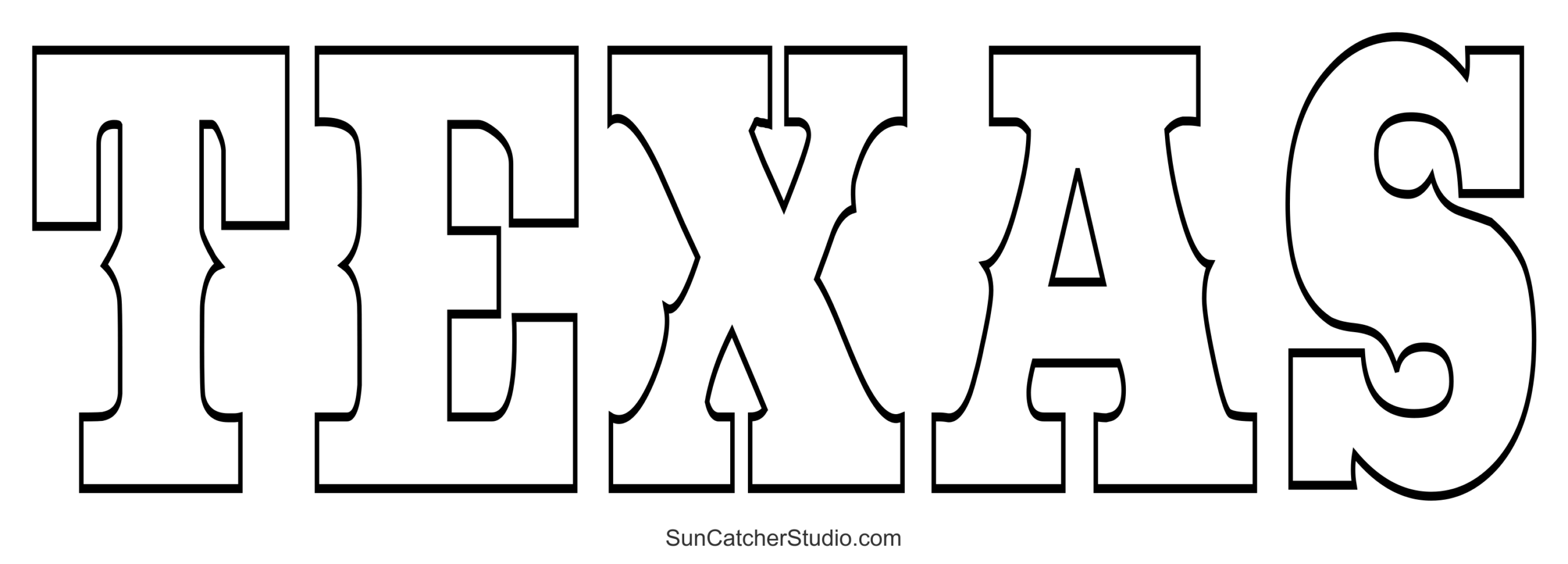 free small printable patterns of texas