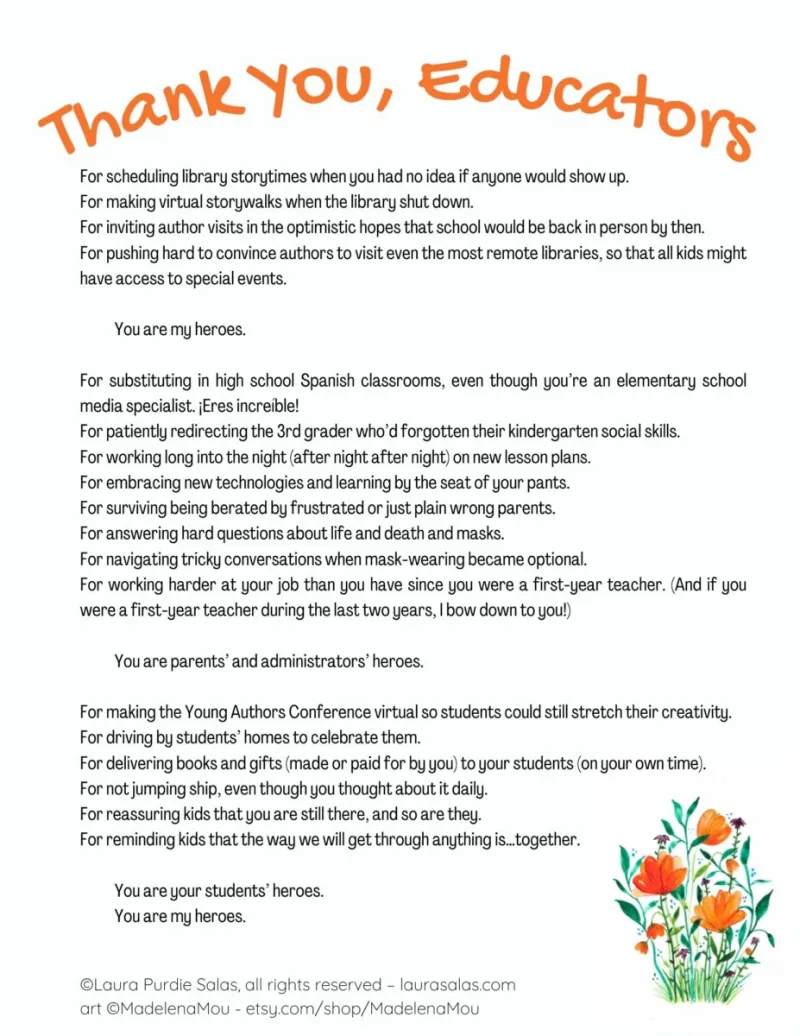 Thank You Educators Poetry Friday