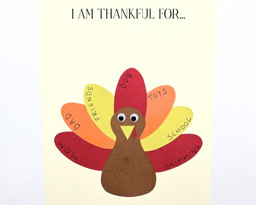 Thankful Turkey Craft Template