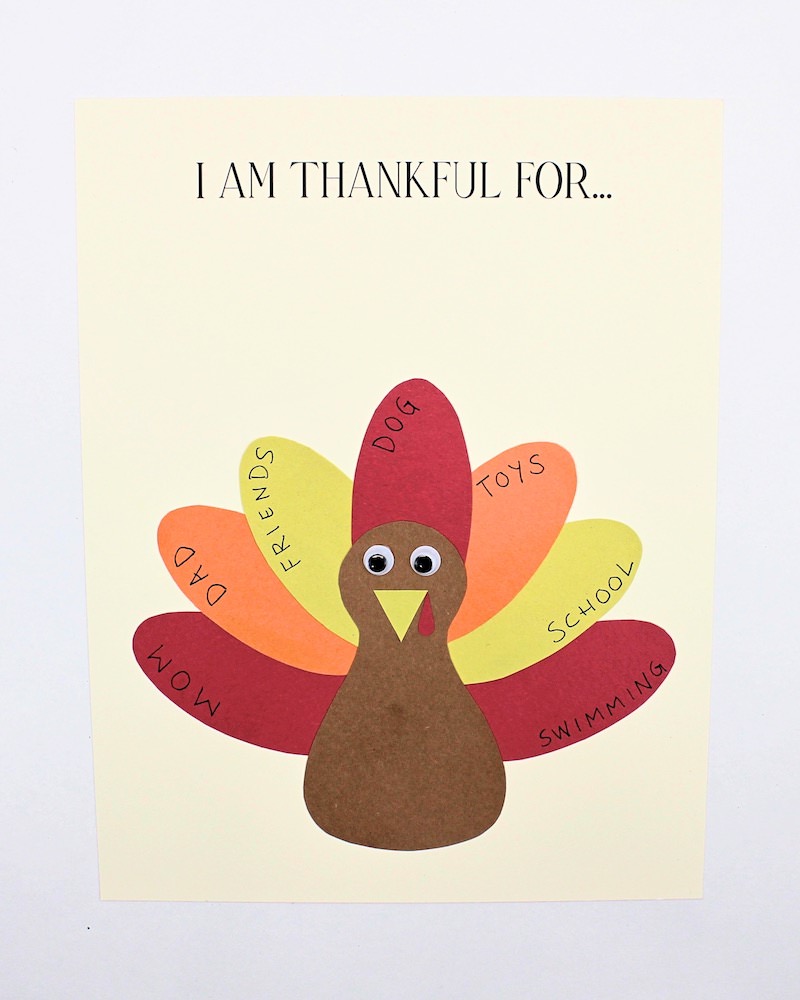 free printable turkey feathers pattern