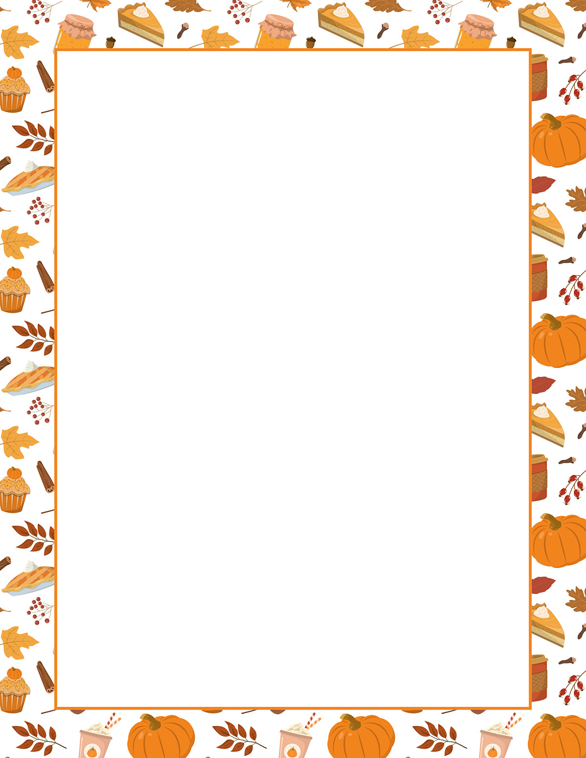 thanksgiving border paper free printable