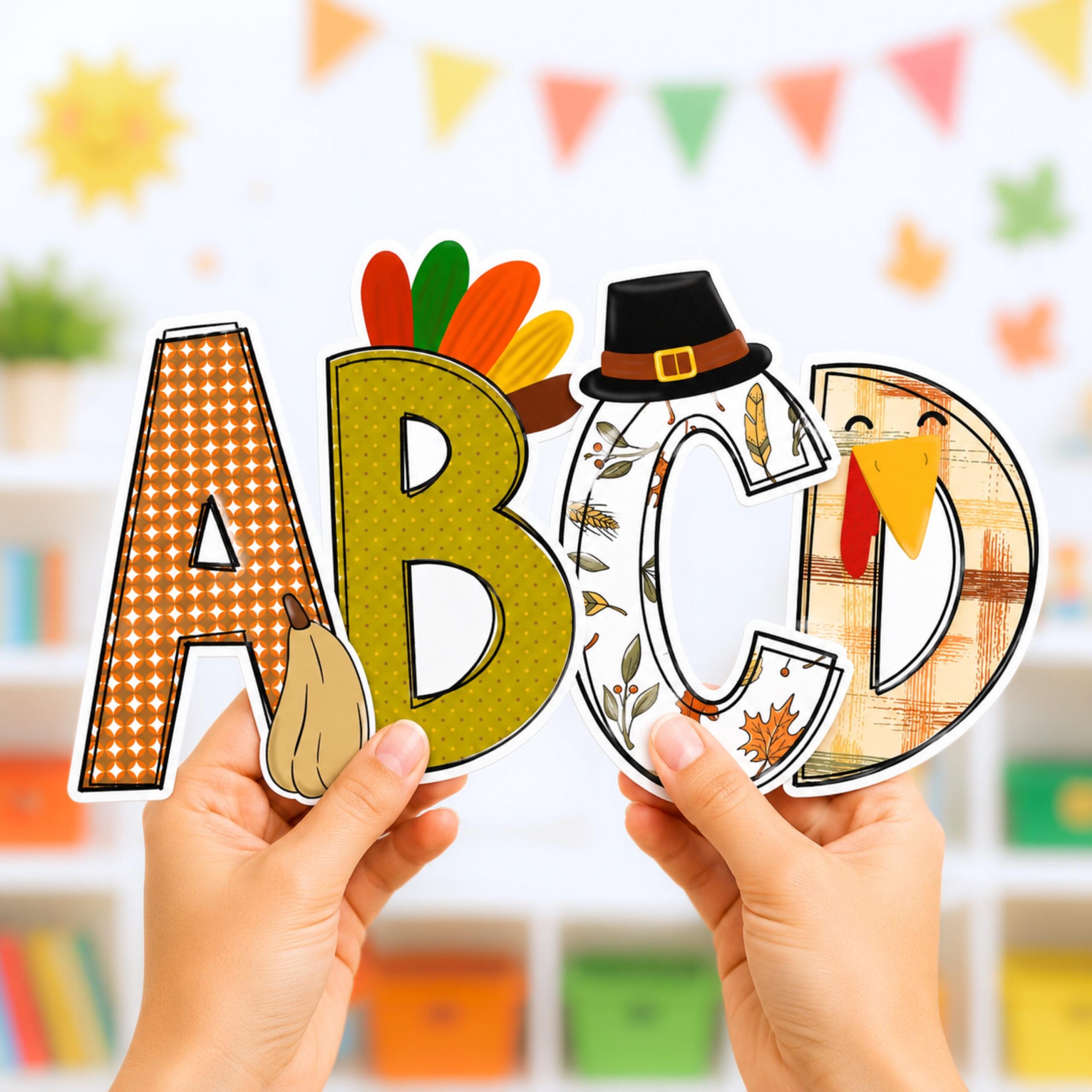 thanksgiving alphabet letters printable free