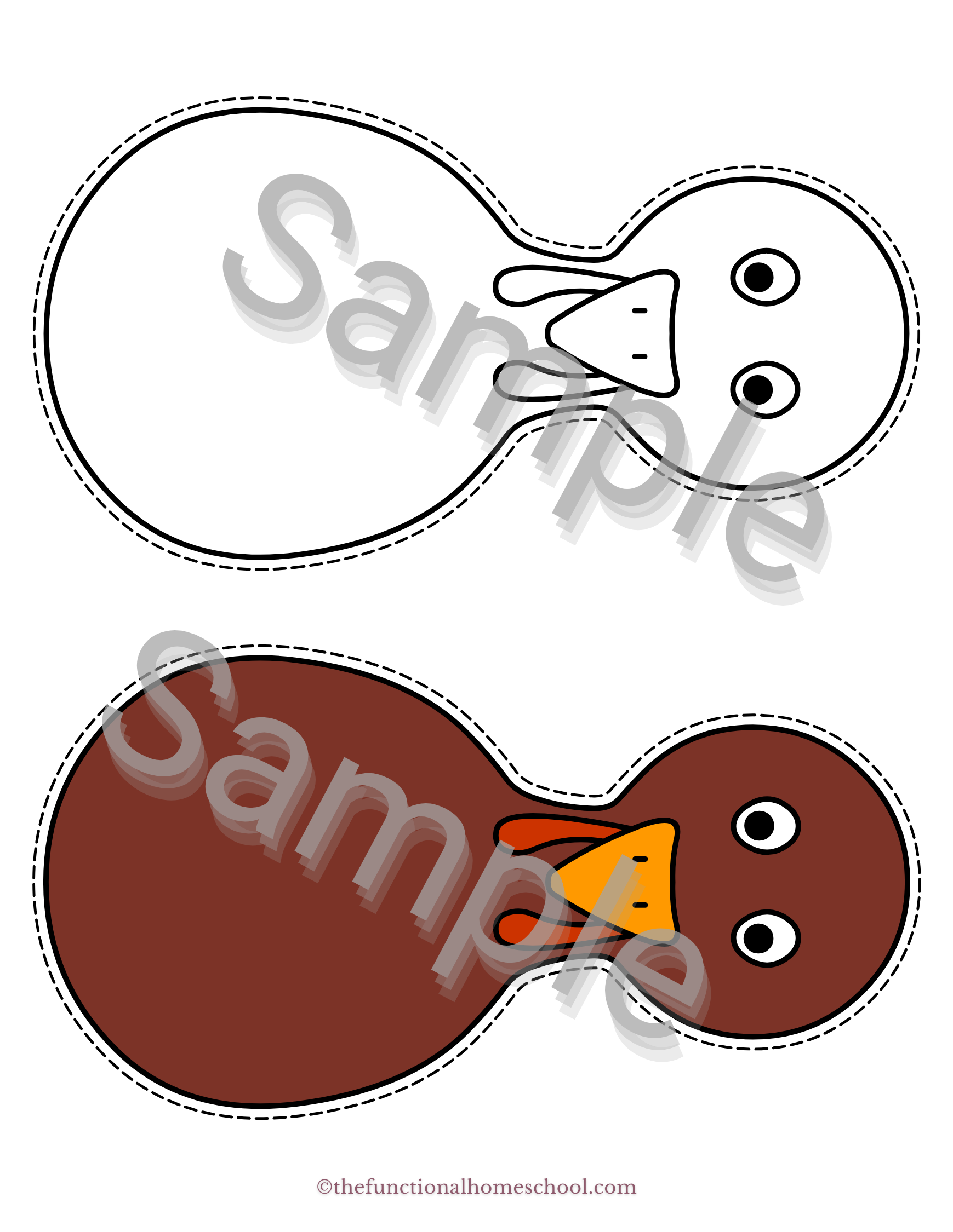 printable turkey face template