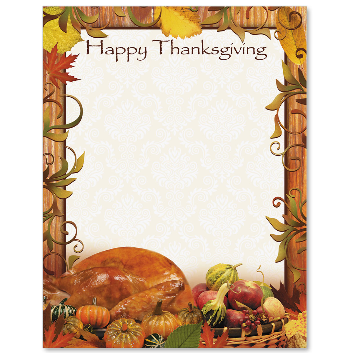 Thanksgiving Dinner Border Papers