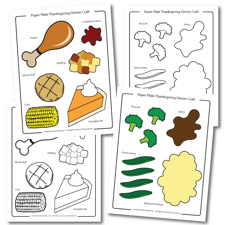 Thanksgiving Dinner Paper Plate Craft