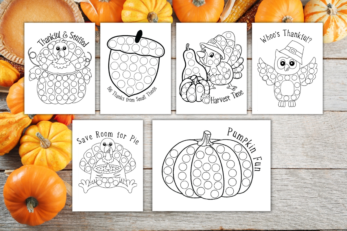 Thanksgiving Dot Marker Printables