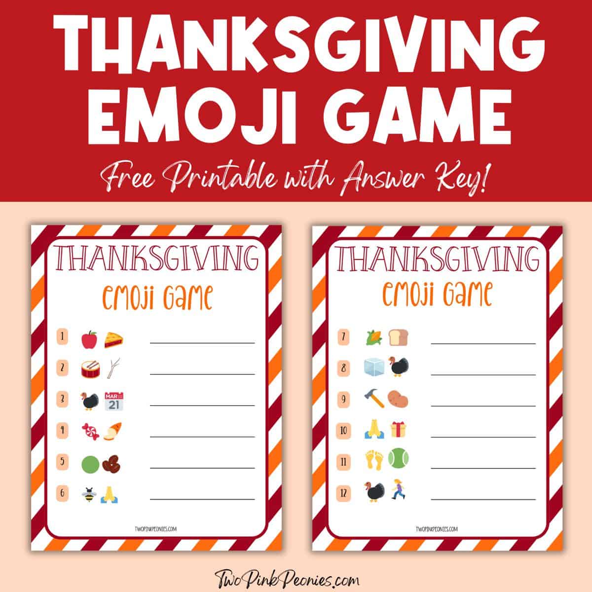 Thanksgiving Emoji Game