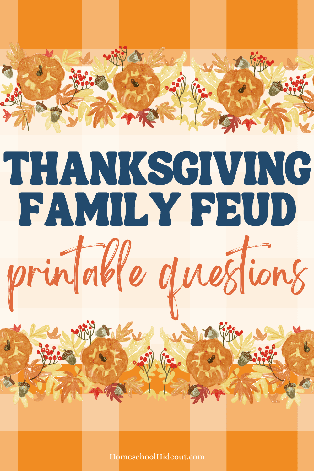 Thanksgiving Family Feud Printables
