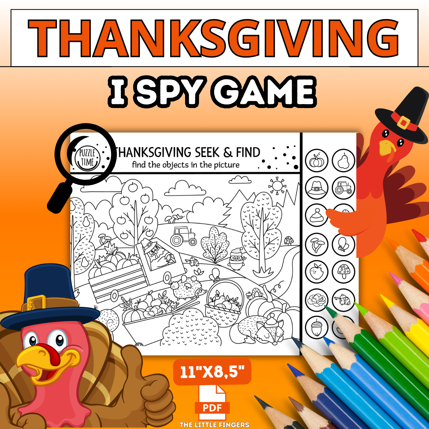 Thanksgiving I Spy Game Seek And Find
