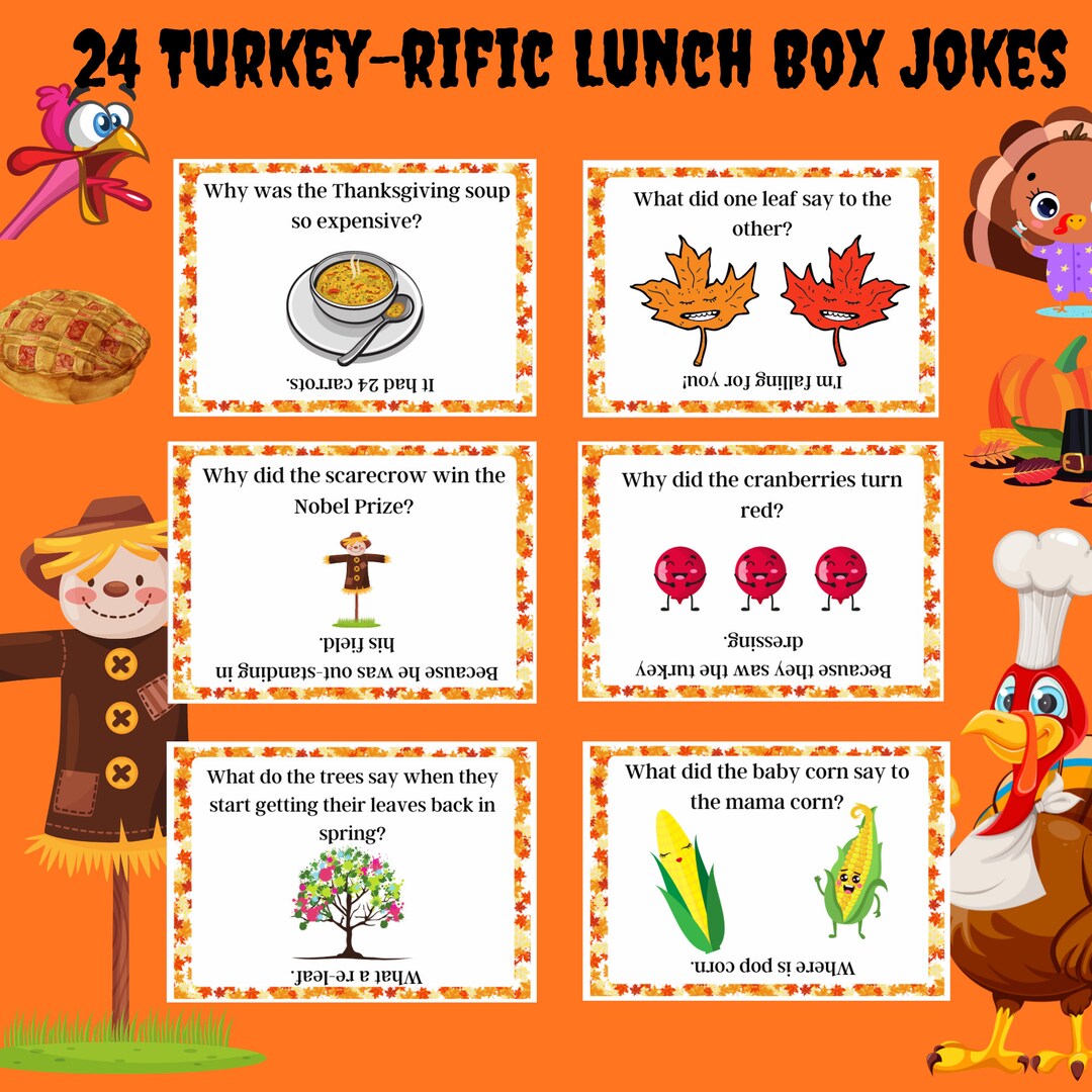 Thanksgiving Lunch Box Jokes For Kids