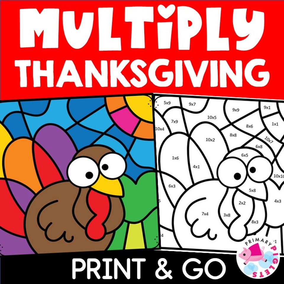 Thanksgiving Multiplication Color By Number Code Math Coloring Pages Thanksgiving Multiplication Color By Number Code Math Coloring Pages