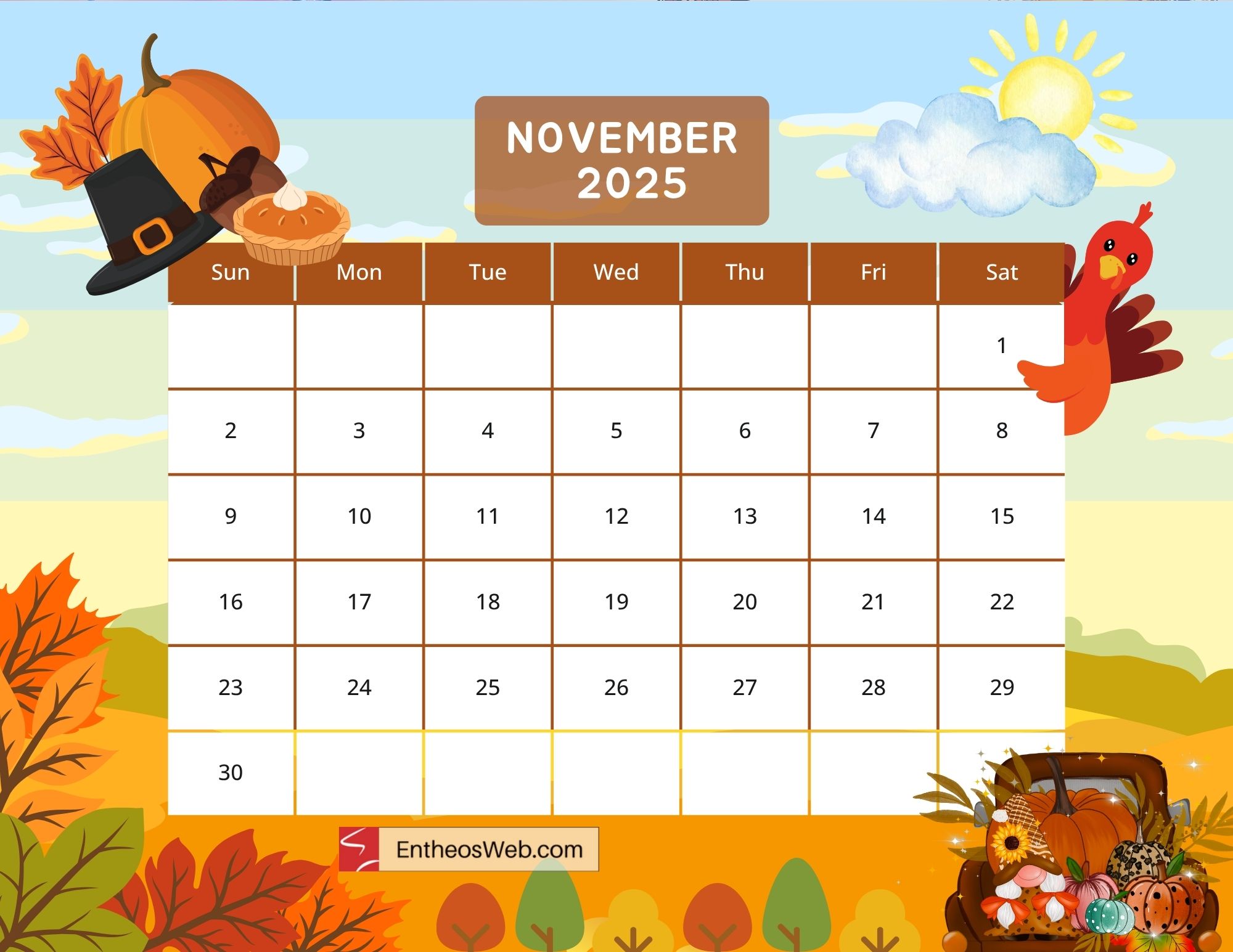 thanksgiving 2025 pictures printable