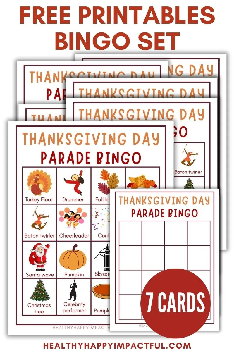 thanksgiving day parade bingo printable