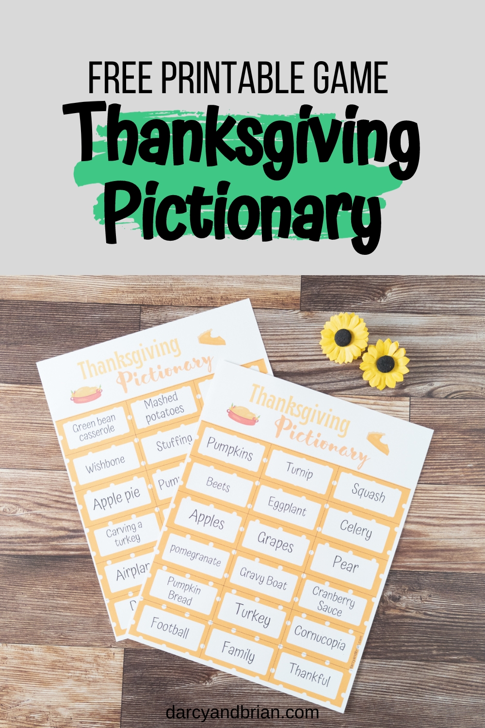 Thanksgiving Pictionary Thanksgiving Pictionary