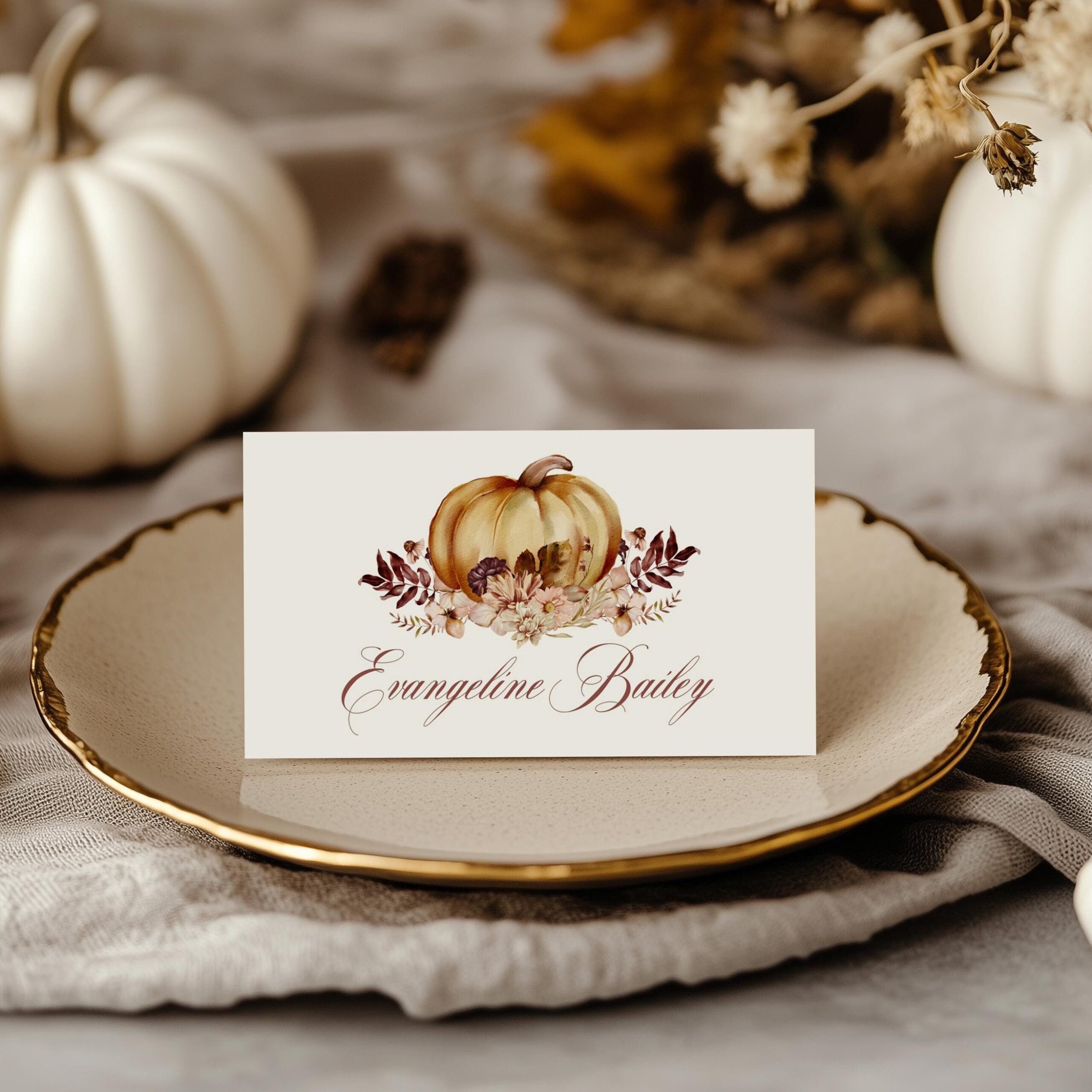Thanksgiving Place Cards Template