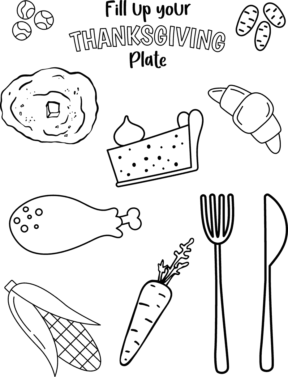 printable thanksgiving plate craft