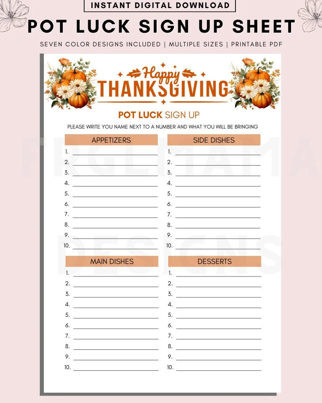 thanksgiving sign up sheet free printable thanksgiving sign up sheet free printable
