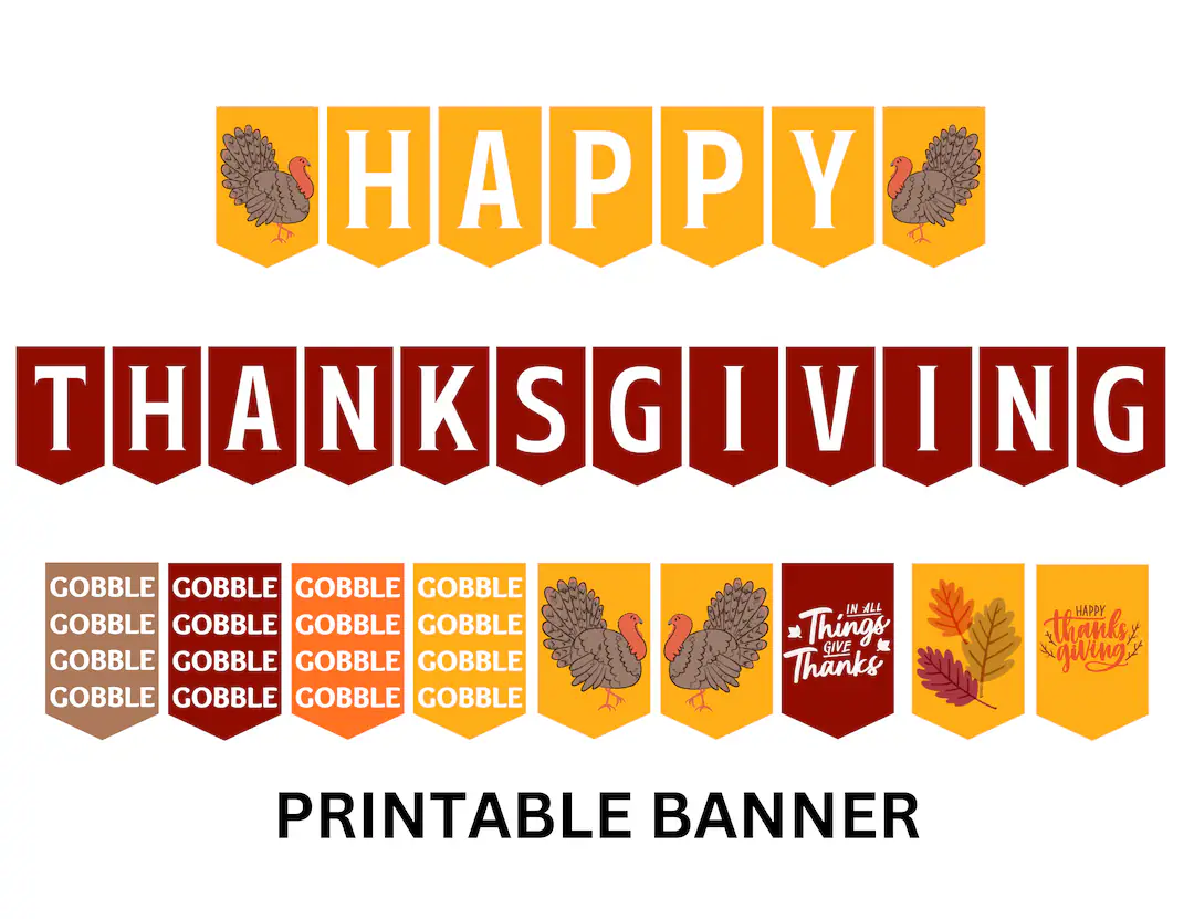 Thanksgiving Printable Banner Happy Thanksgiving Printable Banner Happy