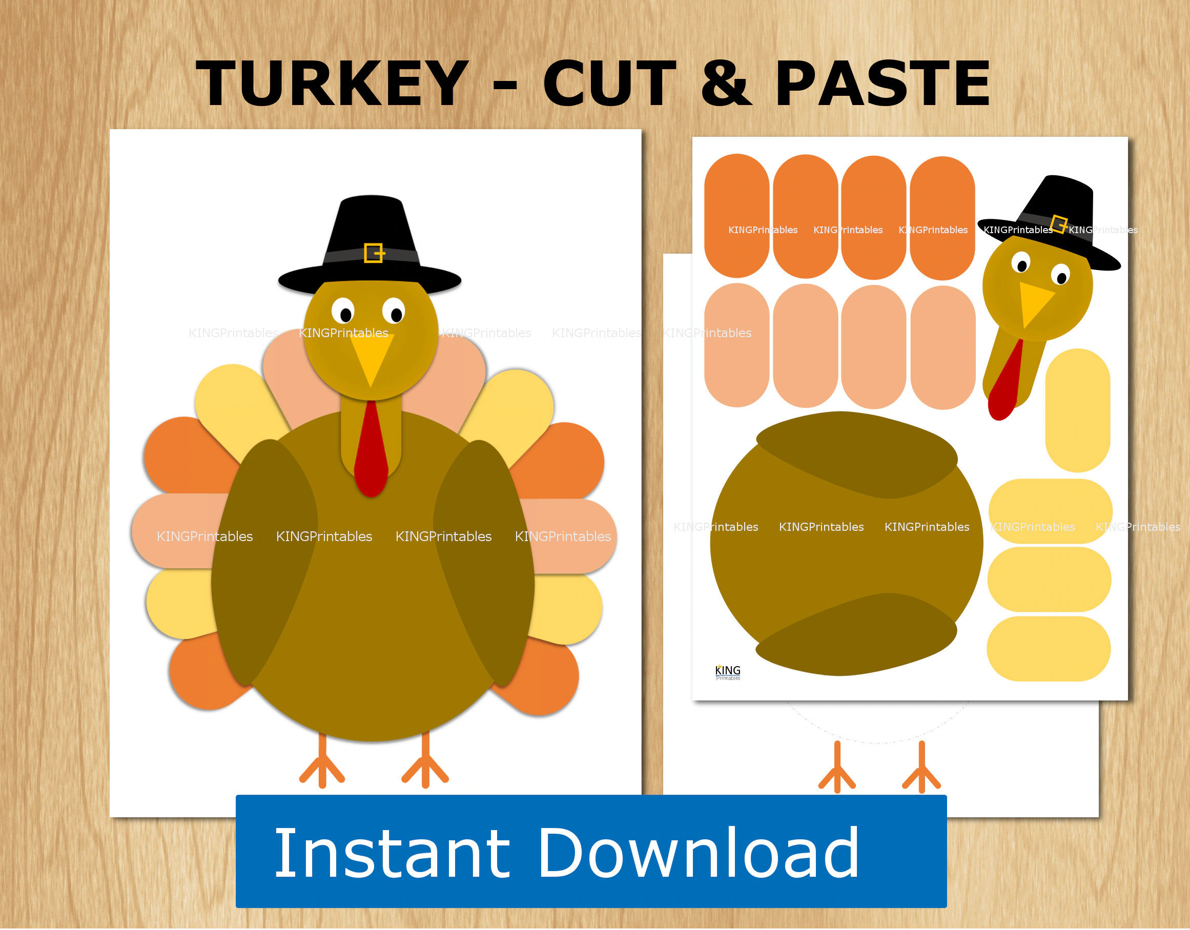 Thanksgiving Turkey Craft Cut And Paste