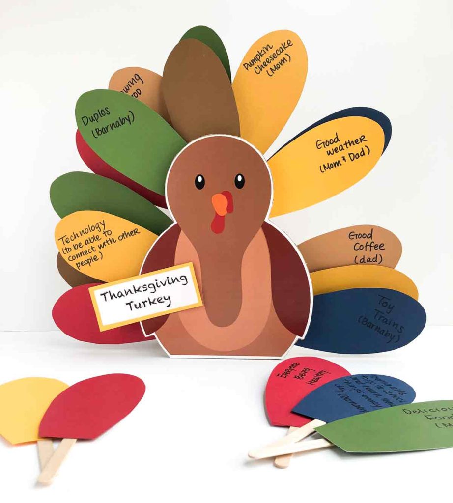 thankful turkey free printable