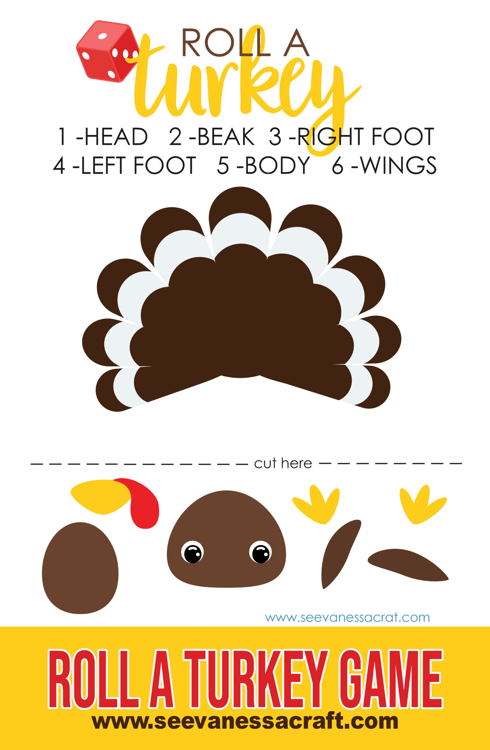 Thanksgiving Turkey Dice Game