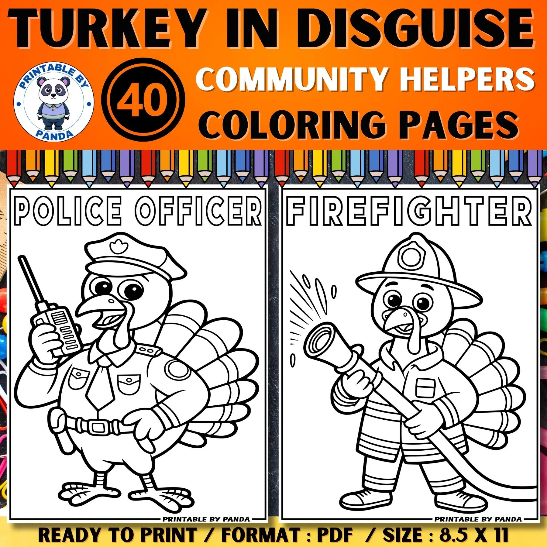 Thanksgiving Turkey In Disguise Coloring