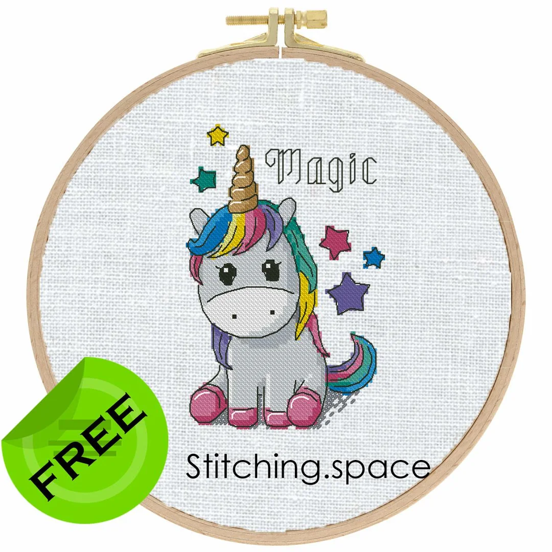 The Free Small Crossstitch Pattern Unicorn In The Free Small Crossstitch Pattern Unicorn In