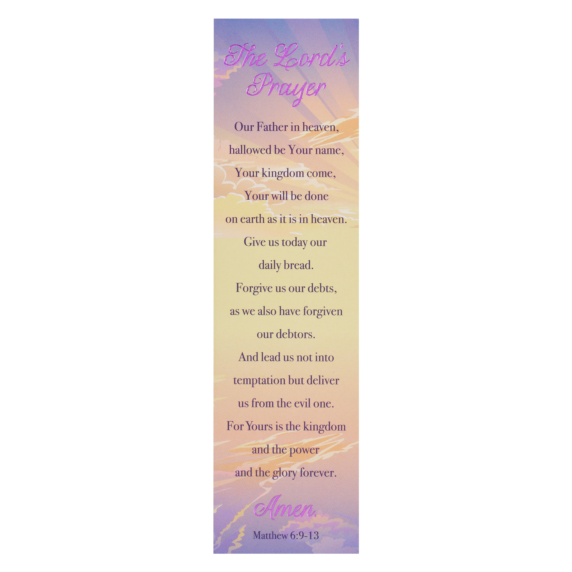 free printable lords prayer bookmark