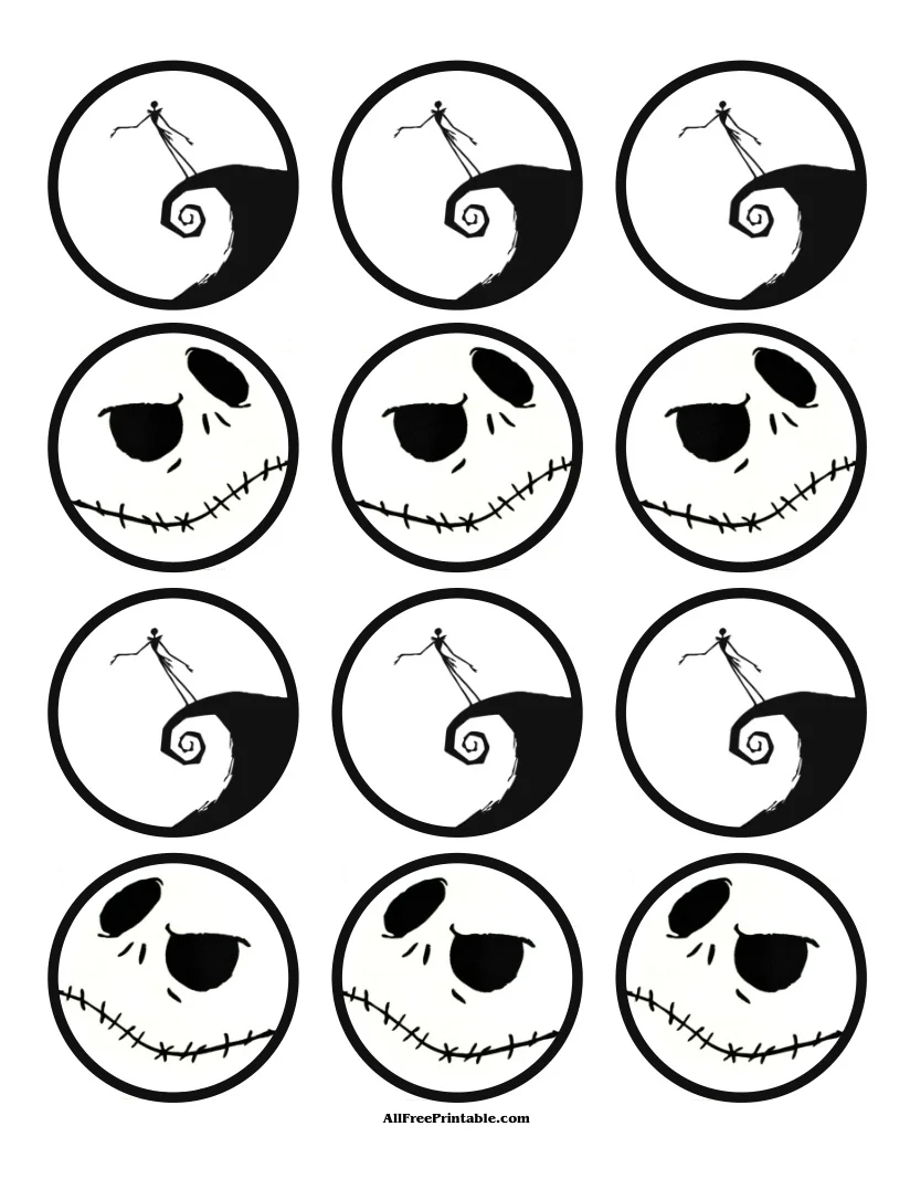 The Nightmare Before Christmas Cupcake Toppers The Nightmare Before Christmas Cupcake Toppers