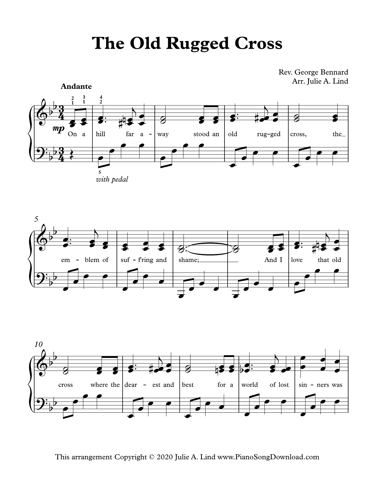 The Old Rugged Cross Intermediate