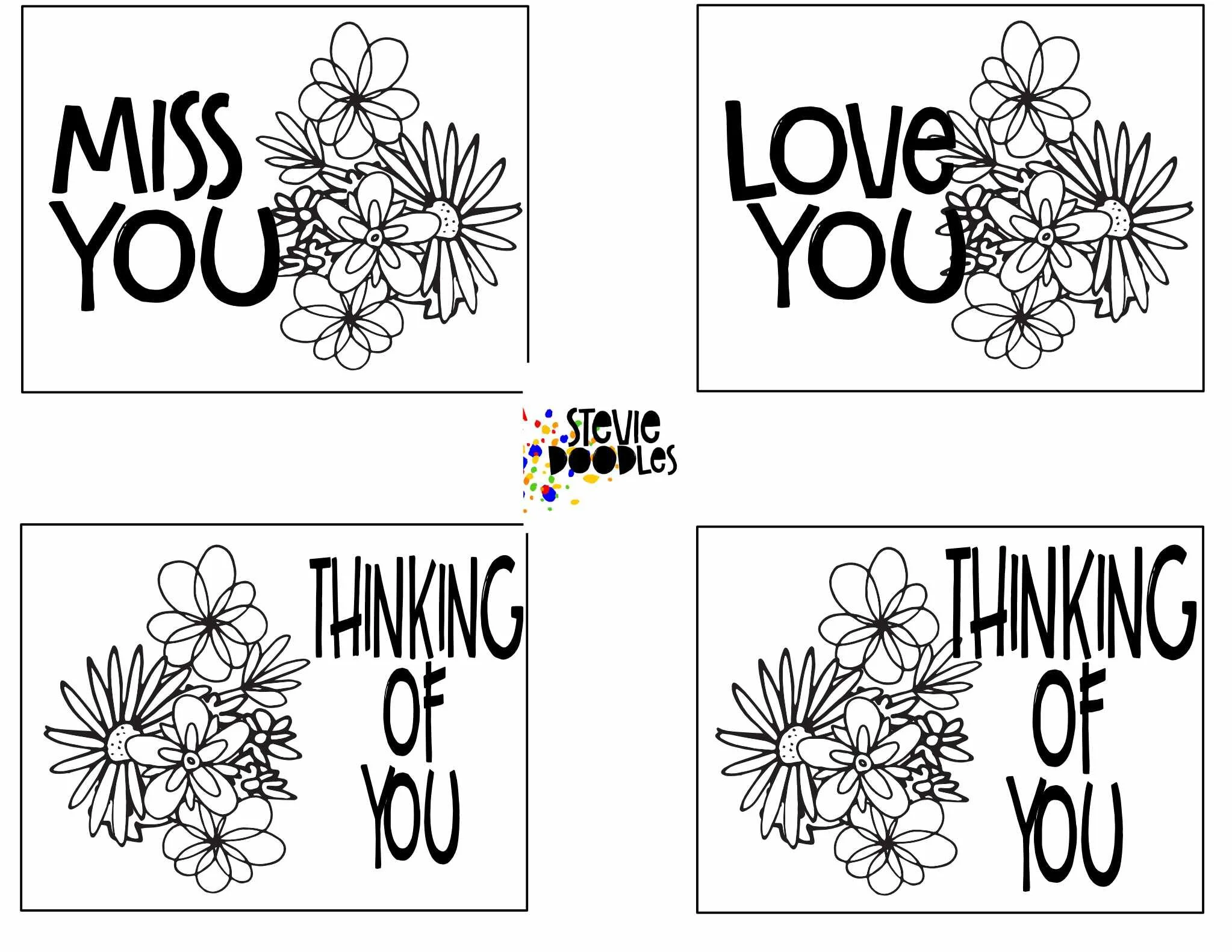 free printable thinking of you coloring pages