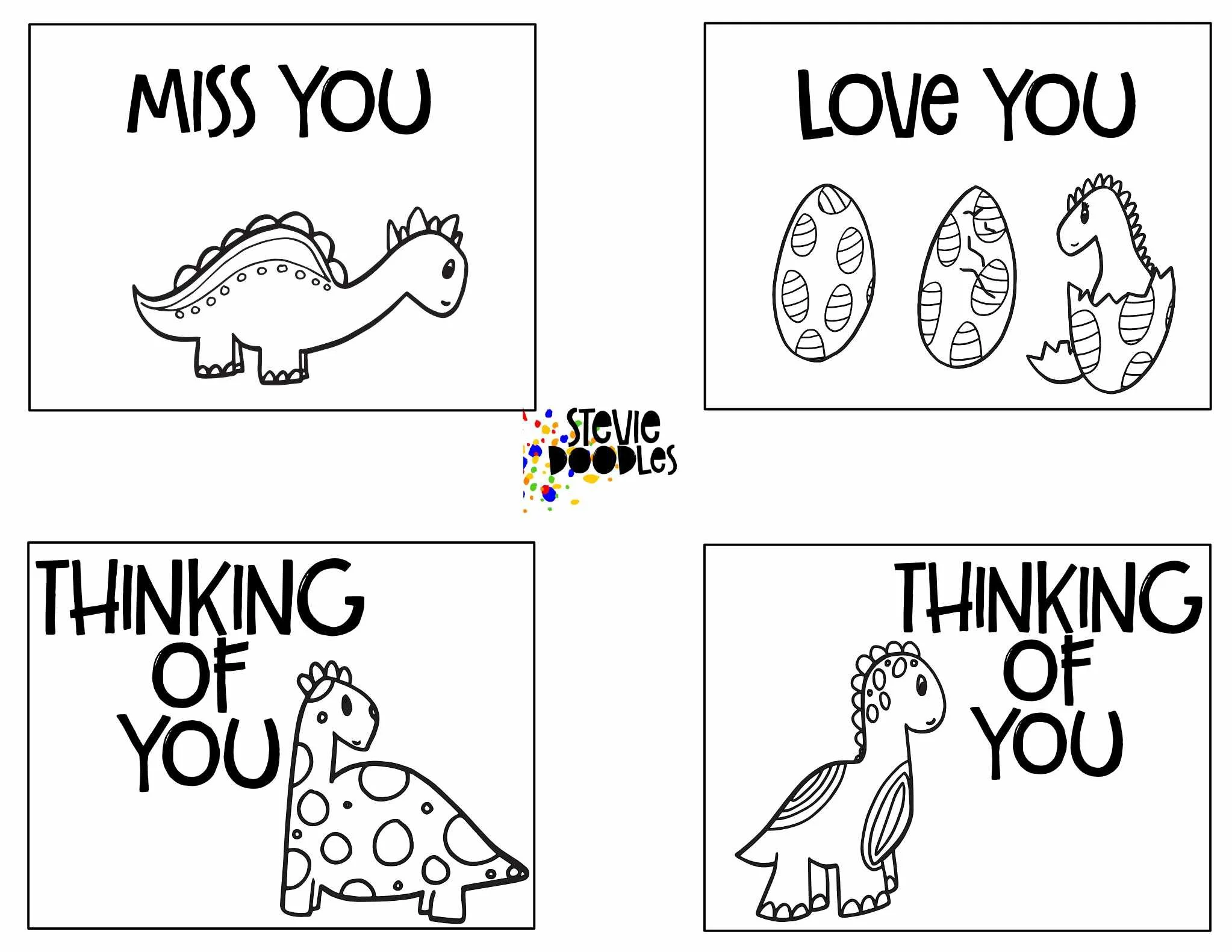 Thinking Of You Cards To Print And Color