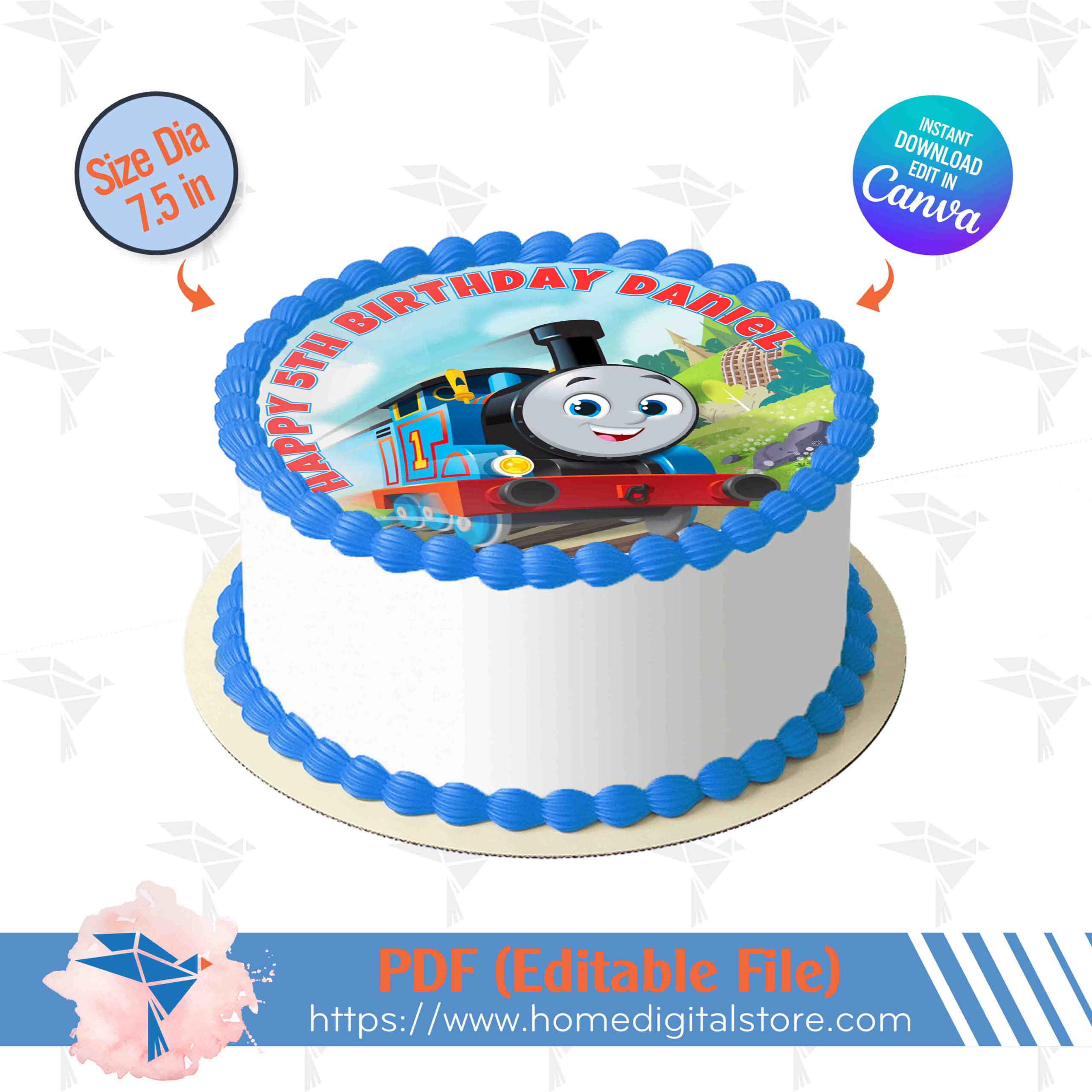 free thomas the tank engine cake template