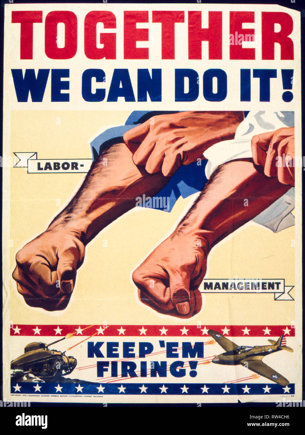 Together We Can Do It Keep Em Firing Us World War 2 Poster C 1941 1945 Image239198882