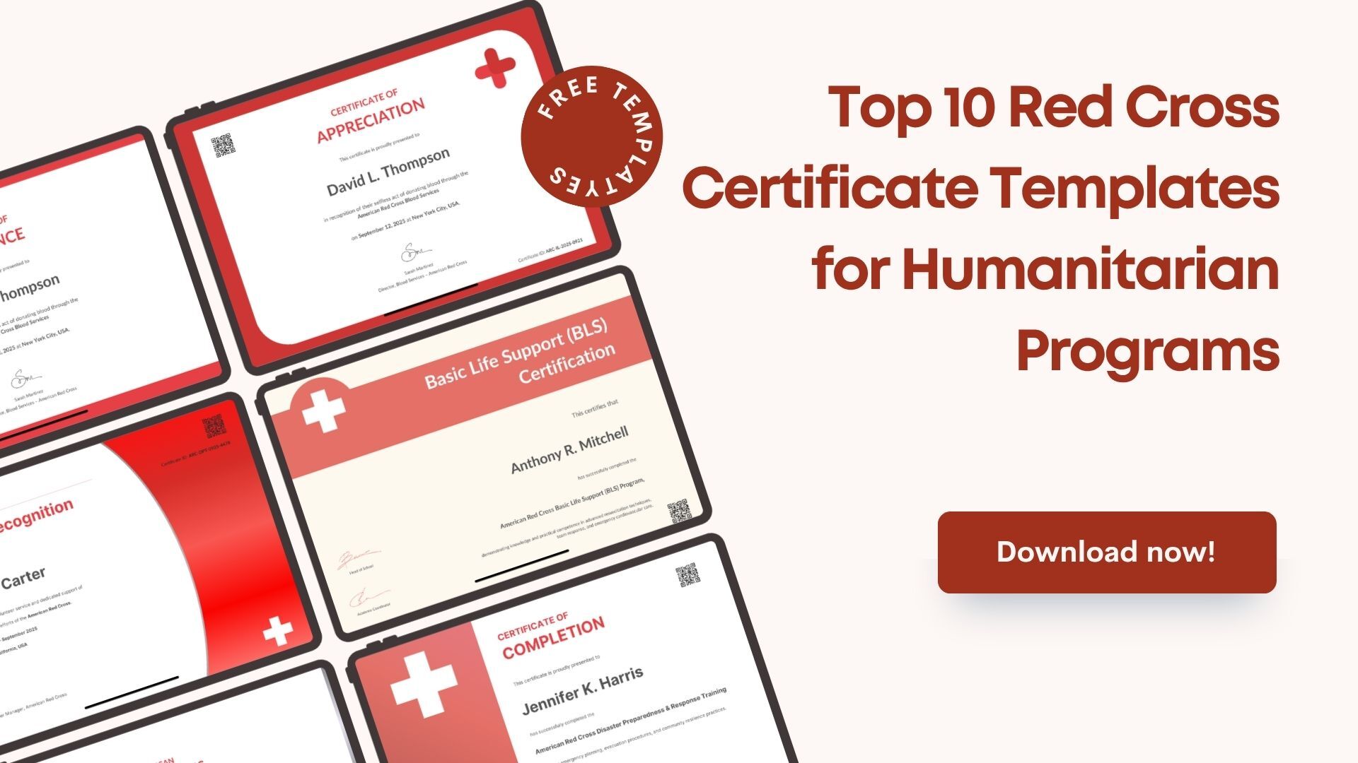 Top 10 Red Cross Certificate Templates