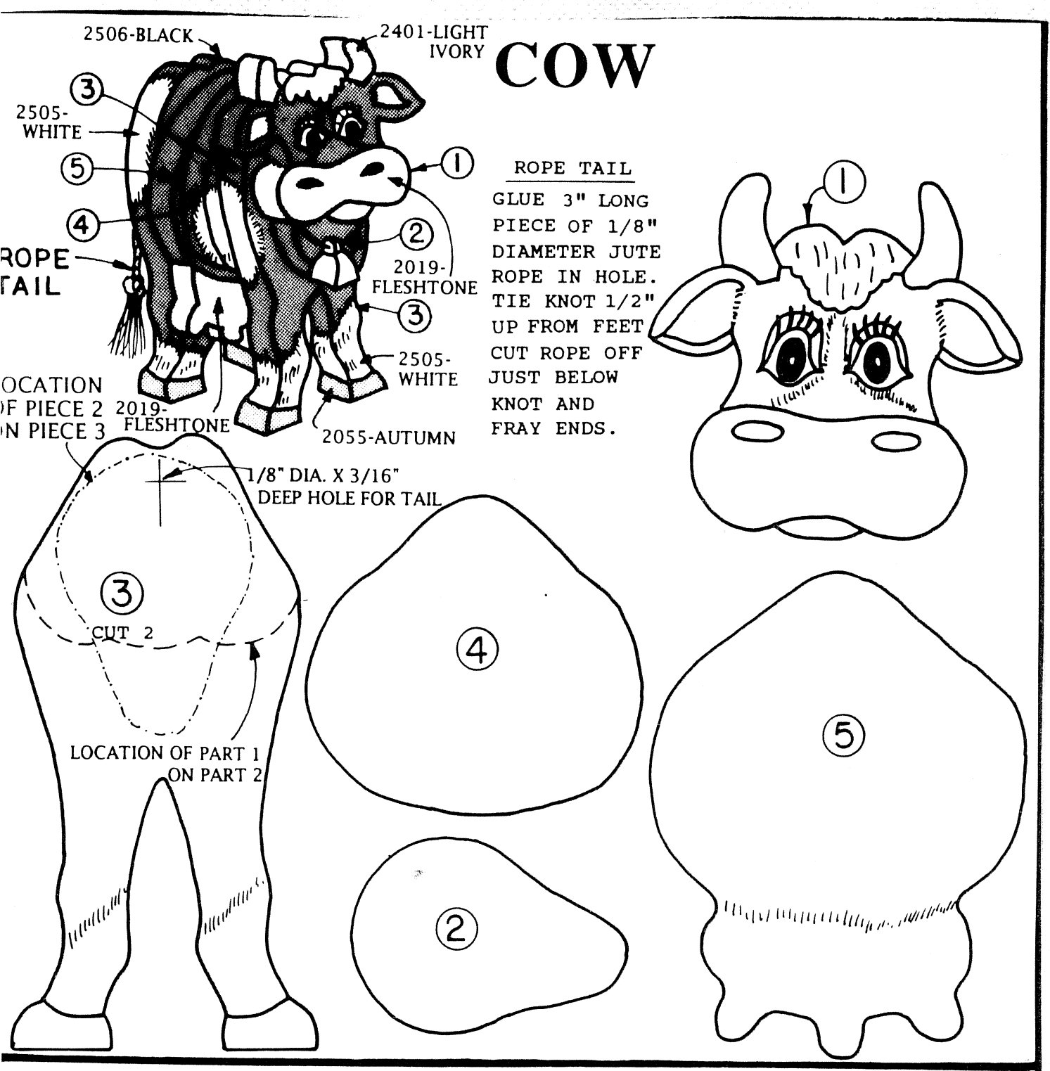 Toy Pattern Cow Stacked