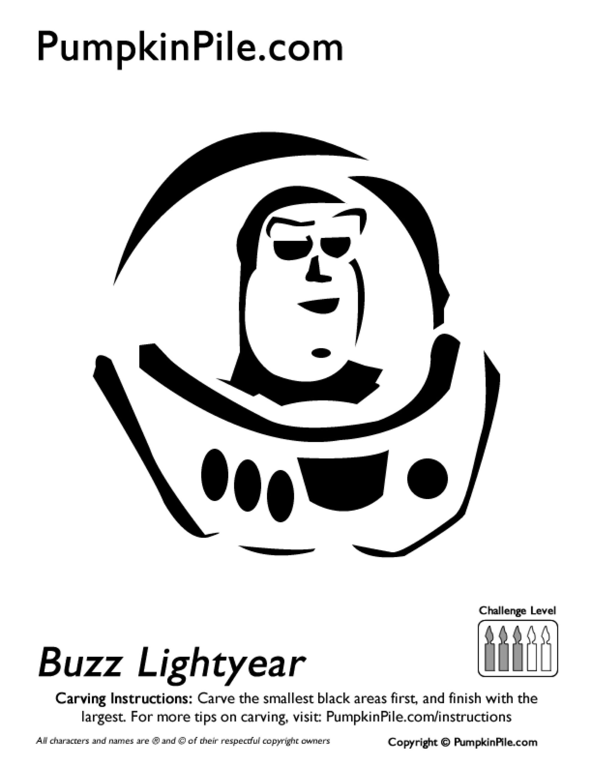 printable toy story pumpkin stencil