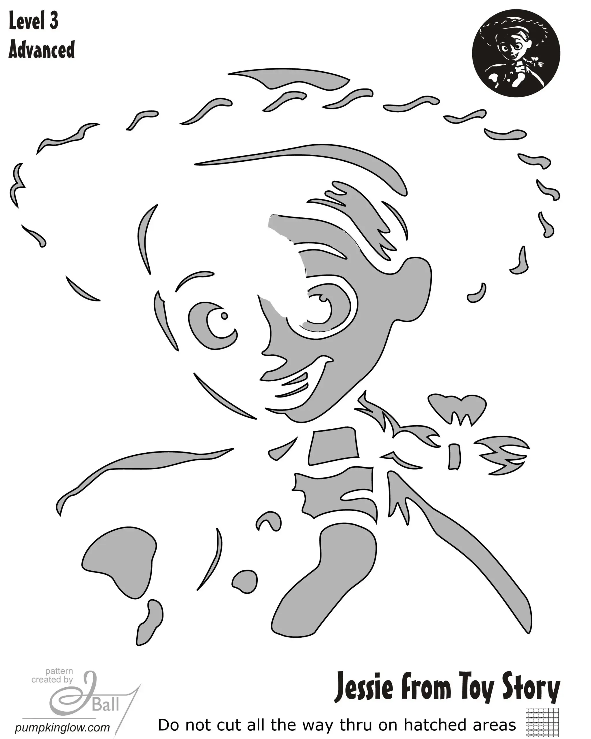 Toy Story Jessie Pumpkin Stencil Pumpkin Pattern