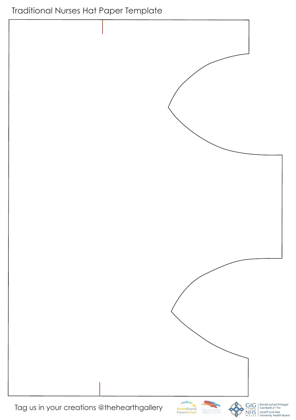 Traditional Nurses Hat Paper Template Traditional Nurses Hat Paper Template